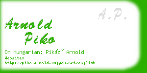 arnold piko business card